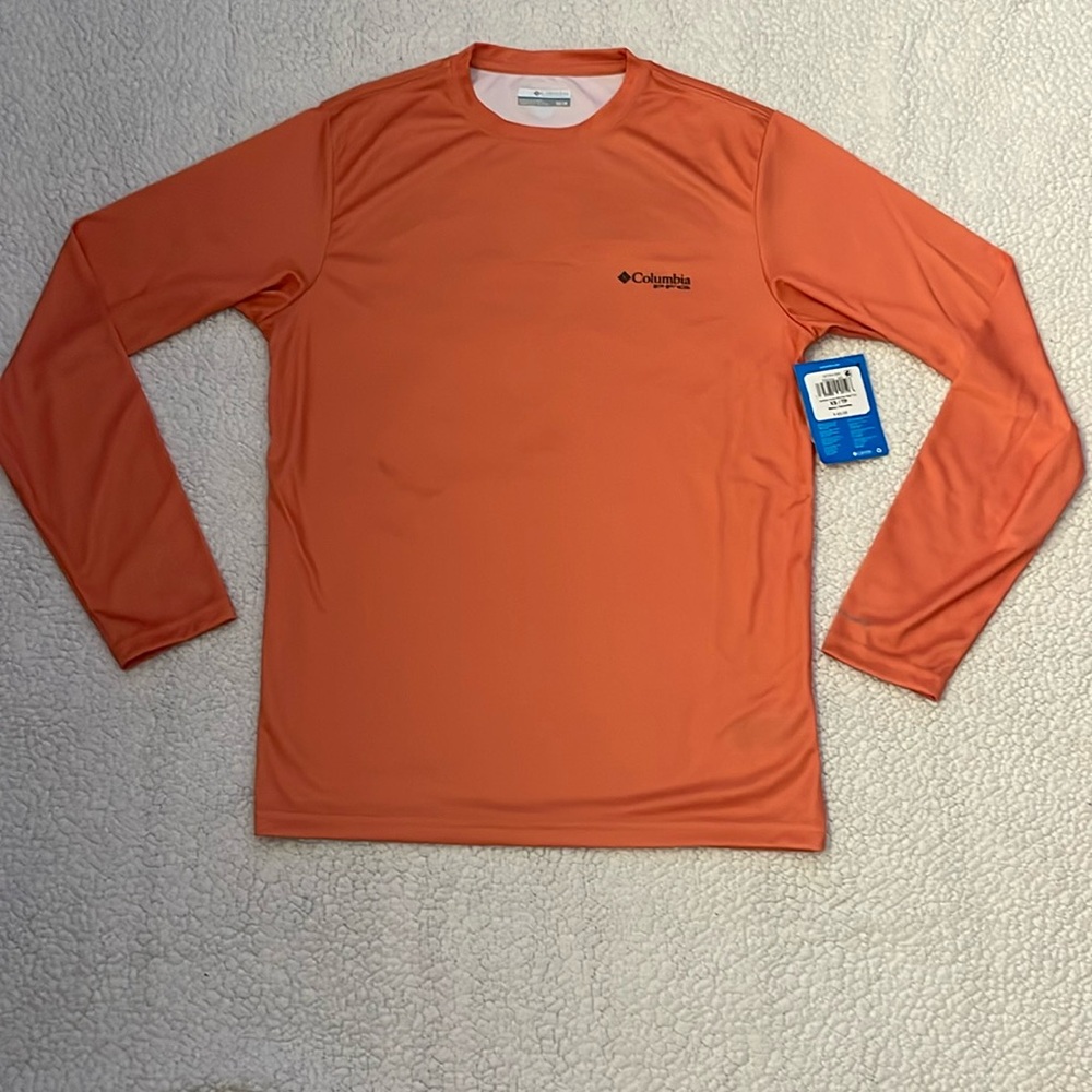 NWT Mens Columbia terminal tackle PFG fish flag long sleeve size XS